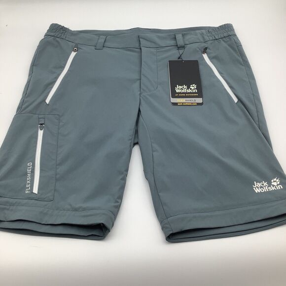 Jack Wolfskin Mens Overland Zip Away Shorts Gray Size Medium NWT‎ - Picture 1 of 14